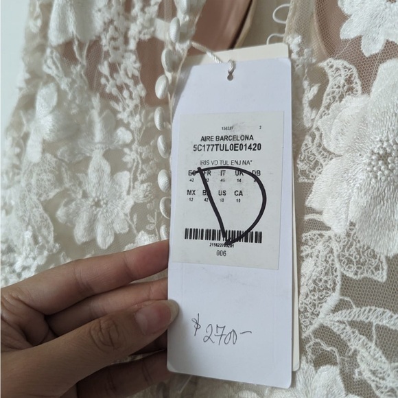 Aire Barcelona Wedding Dress- “Iris”, Size 10 - Picture 6 of 6